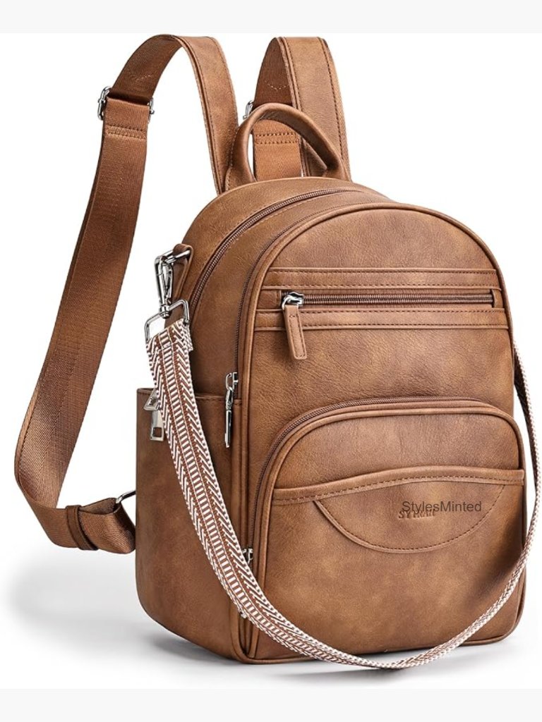 Mini Backpack Purse For Women, Vegan Leather Rfid Blocking, Convertible Handbag